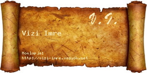 Vizi Imre névjegykártya